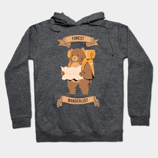 Forest Wanderlust - Hiking Bear Hoodie